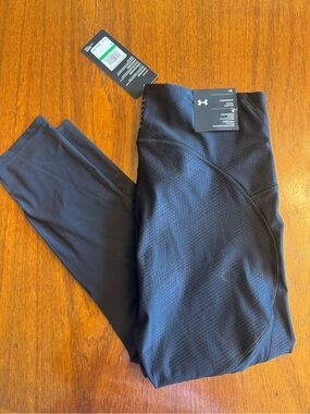 Under Armour Black Women's Compression Leggings with Textured Panels